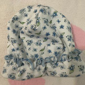 Girls Blue Floral Hat
